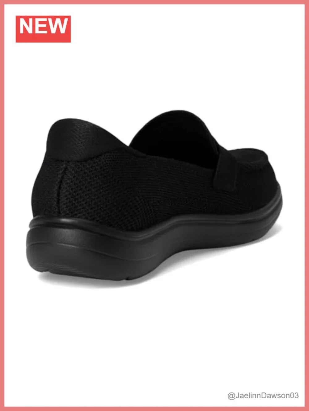 Skechers Slip-On Loafer Knit Upper Heel Pillow Comfort Walking Shoes